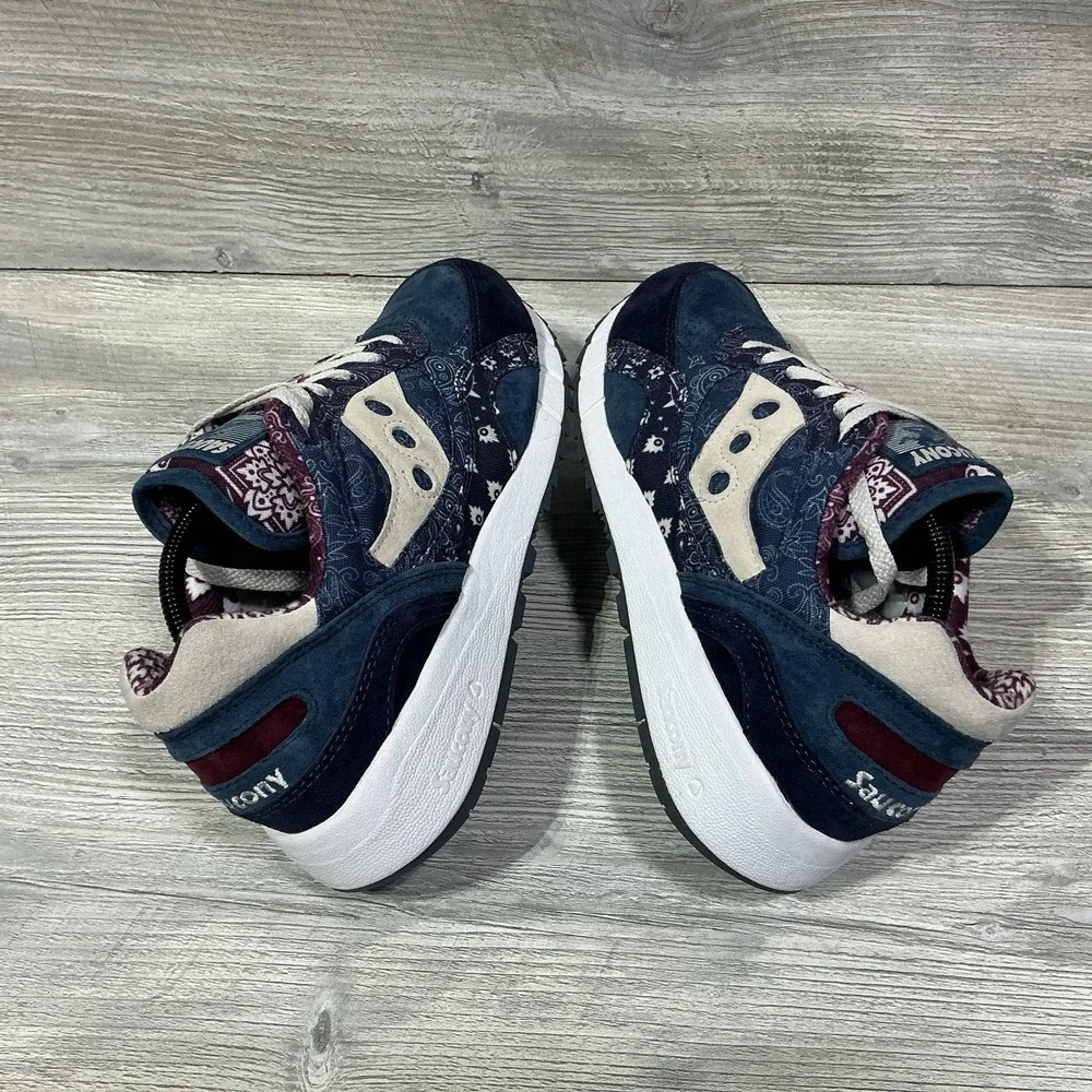 Saucony Shadow 6000 Paisley Blue Men's Size 10 S70724-1 Purple White Sneakers